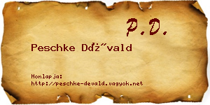Peschke Dévald névjegykártya